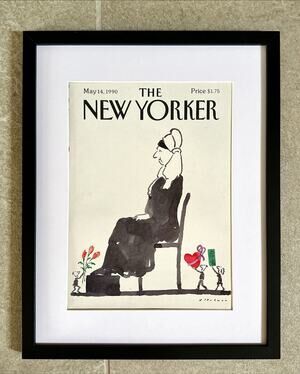 Framed 1990 The New Yorker May 14 Magazine Cover R.O. Blechman Whistler's Mother